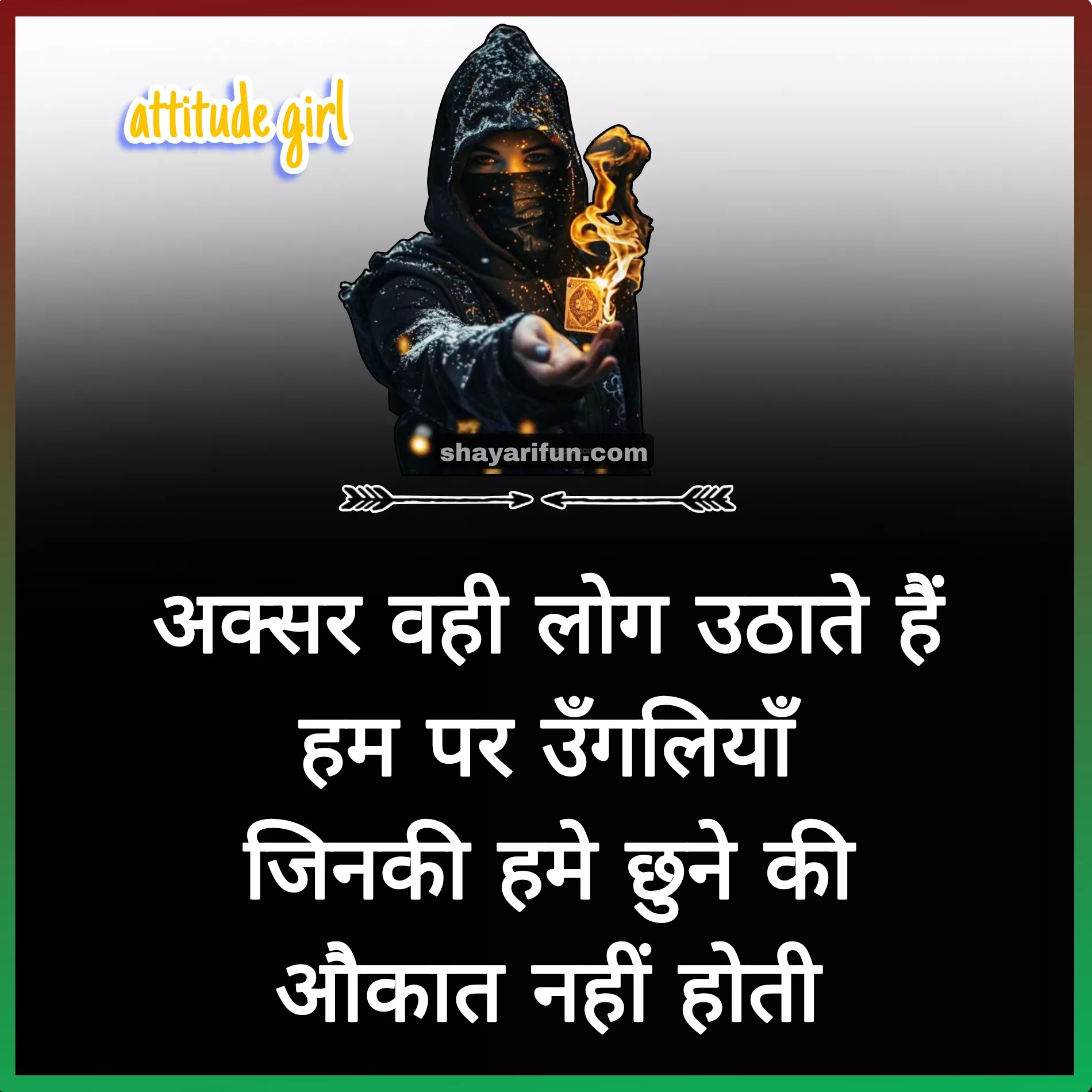 attitude status for girls